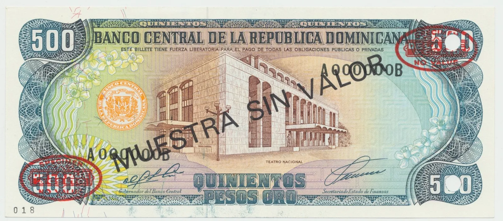 Dominikánská republika, 500 Pesos Oro 1991, P.137s1