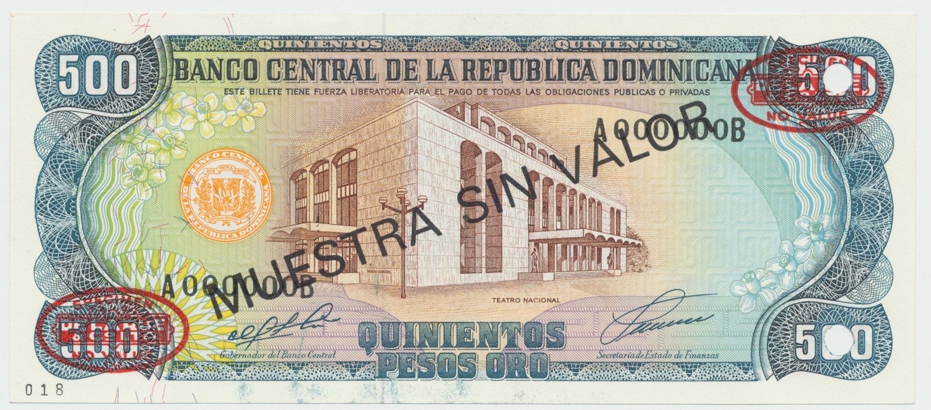 Dominikánská republika, 500 Pesos Oro 1991, P.137s1