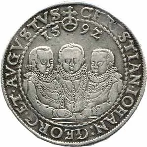 Sasko, Christian II., Johann Georg I. a August, 1591 - 1611 — 1