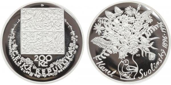 200 Kč 1996 - Karel Svolinský, PROOF