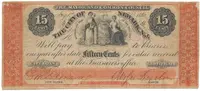 USA, New Jersey, Newark, 15 Cents 1. 8. 1862