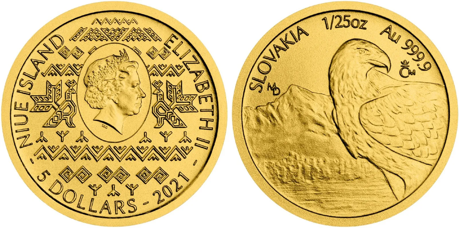 5 Dollars 2021 - Orel, investiční mince