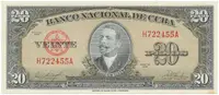 Kuba, 20 Pesos 1958, P.80b