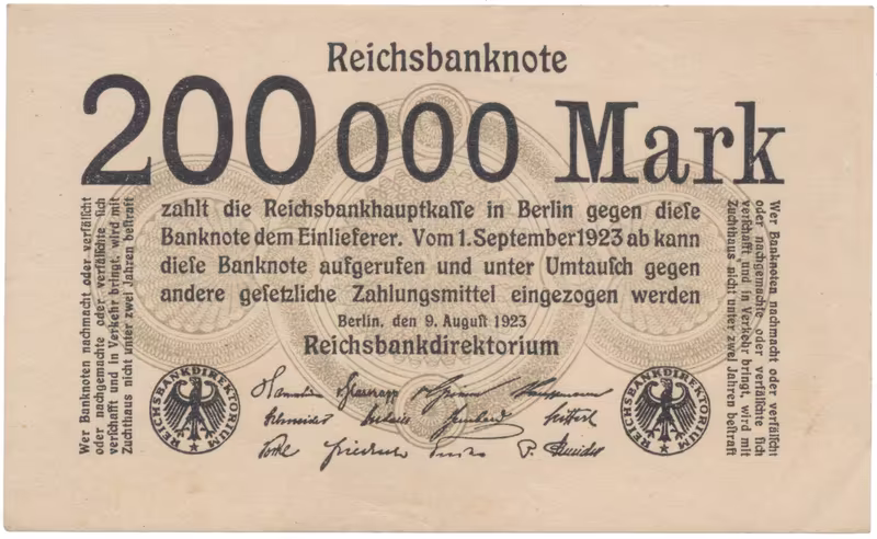 Německo, 200 000 Mark 1923, Ro.99b