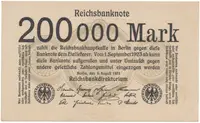 Německo, 200 000 Mark 1923, Ro.99b