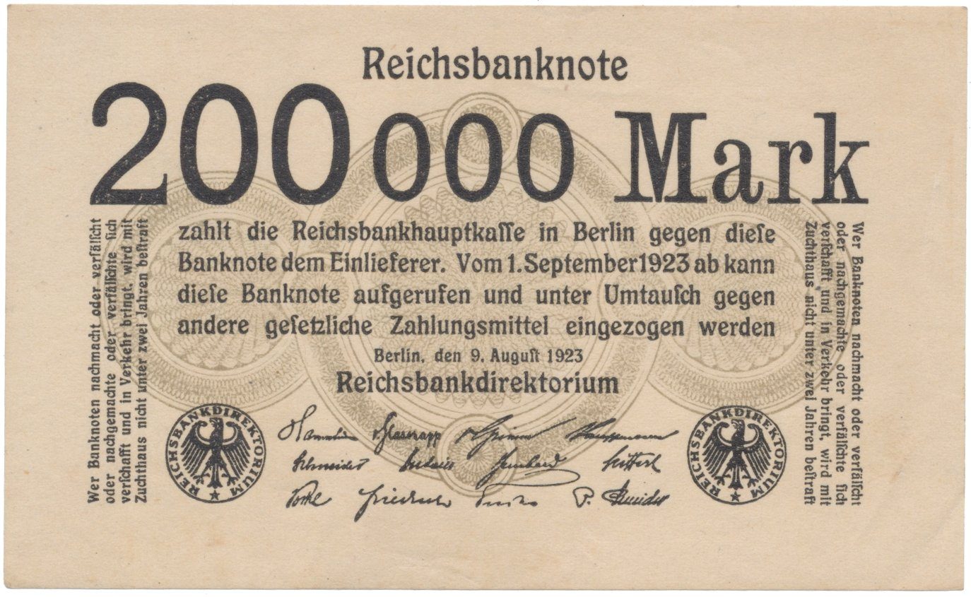 Německo, 200 000 Mark 1923, Ro.99b