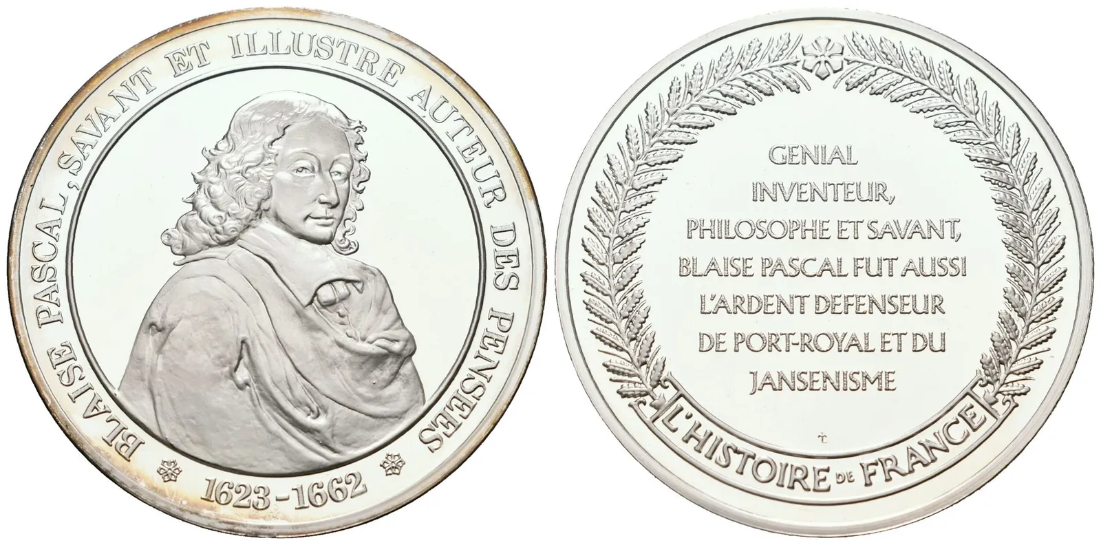 Francie - AR Medaile b.l. - Blaise Pascal