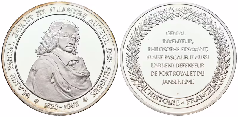 Francie - AR Medaile b.l. - Blaise Pascal