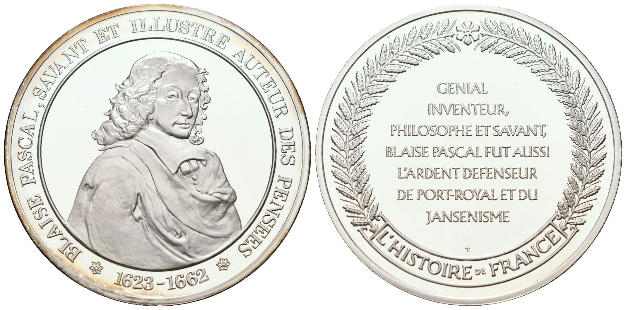 Francie - AR Medaile b.l. - Blaise Pascal