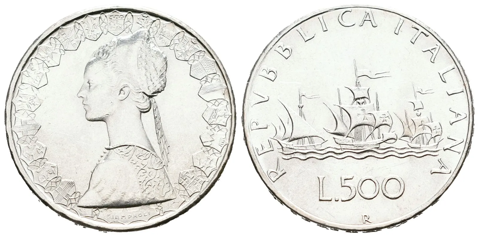 Itálie, 500 Lira 1964