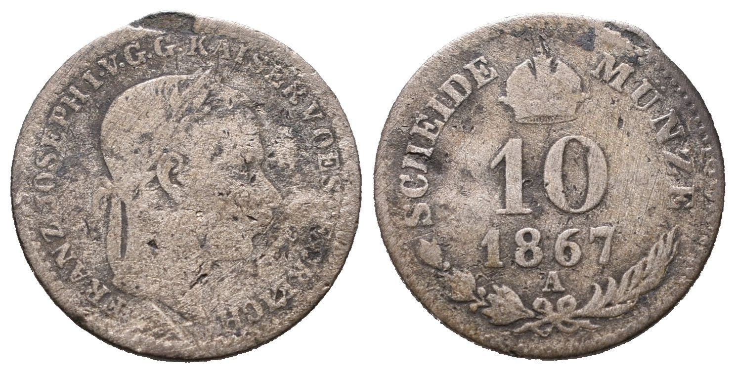 10 Krejcar 1867 A
