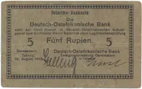 Německá Východní Afrika, 5 Rupien 15. 8. 1915, série C, R.910i