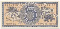 5 Koruna b.d. (1945), série A 048, Hej.55a.S1