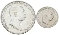 Sada mincí 1 Koruna 1915 a 5 Koruna 1908 - jubilejní