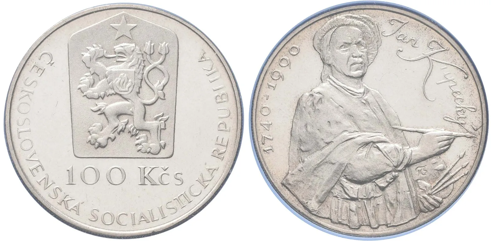 100 Kčs 1990 - Ján Kupecký, PROOF
