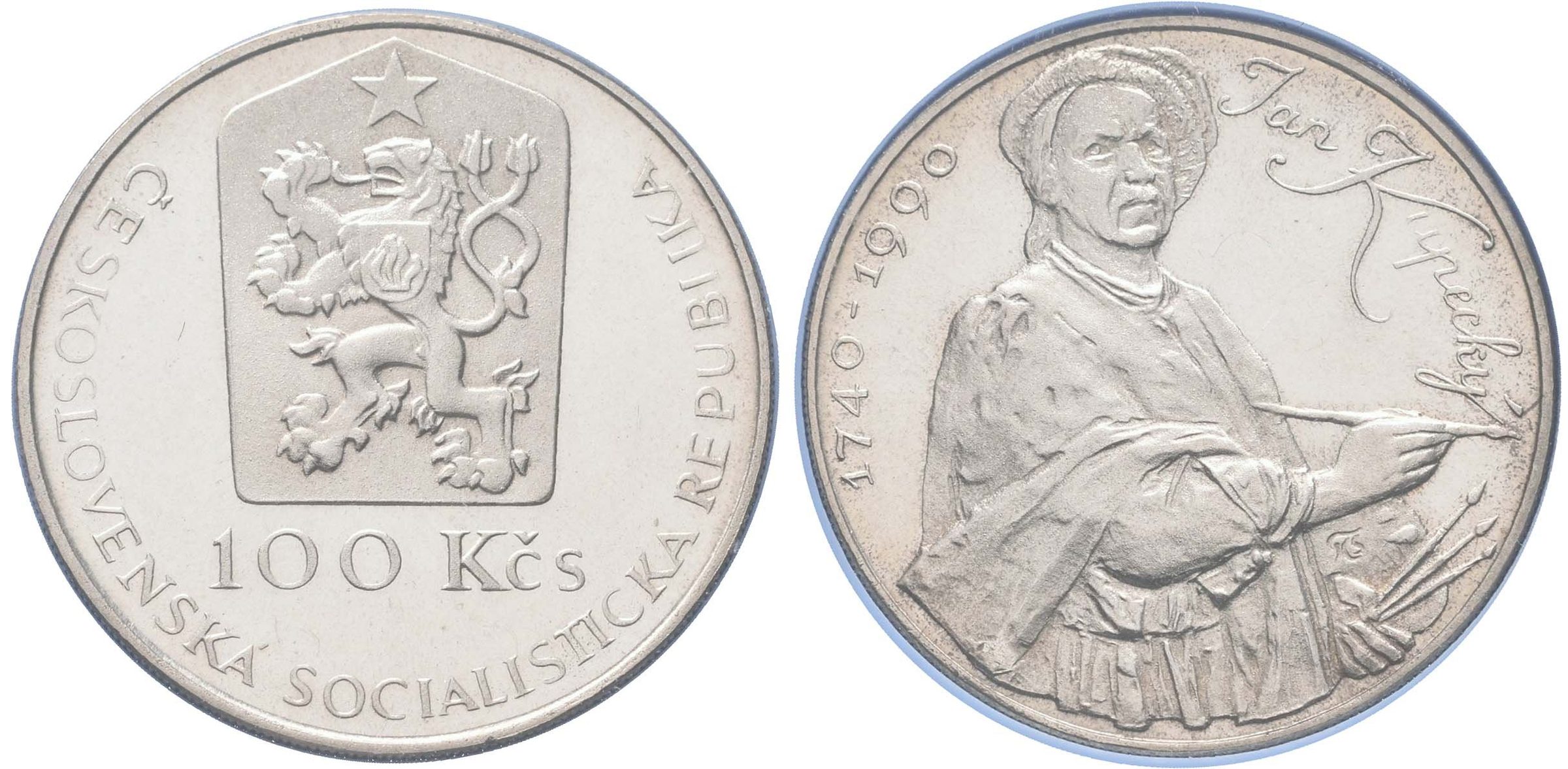 100 Kčs 1990 - Ján Kupecký, PROOF