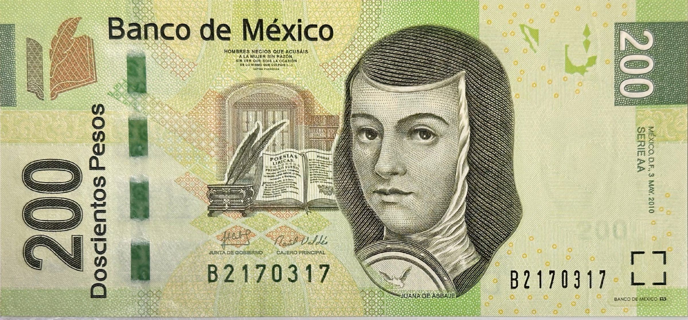 Mexiko, 200 Pesos 2010, P.125aa