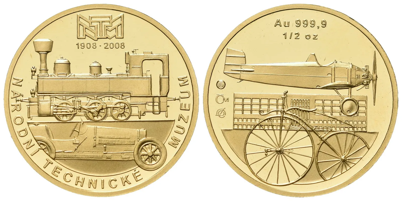 Medaile 2008 - Založení národního technického muzea