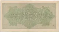 Německo, 1000 Mark 1922, vod. Achterstreifen, Ro.75o - fotografie 2