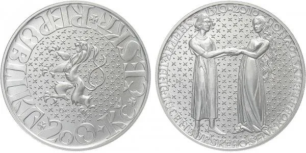 200 Kč 2010 - Jan Lucemburský a Eliška Přemyslovna - bez certifikátu