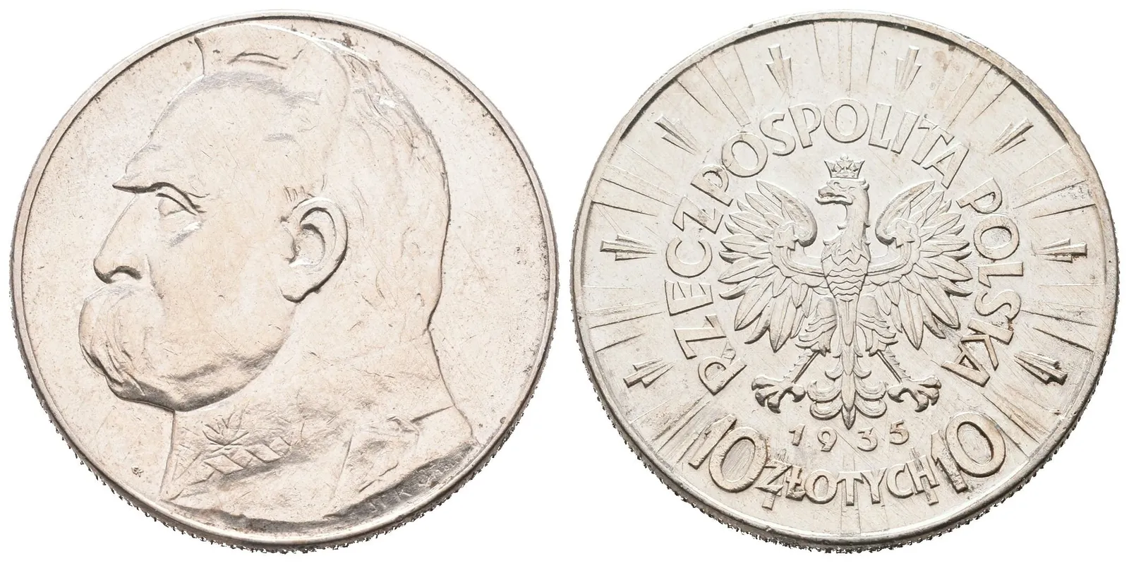 Polsko, 10 Zlotých 1935 - Pilsudzki