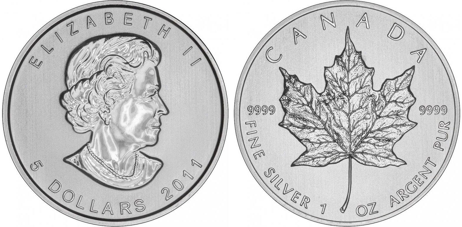 Kanada, 5 Dollars 2011 - Maple Leaf