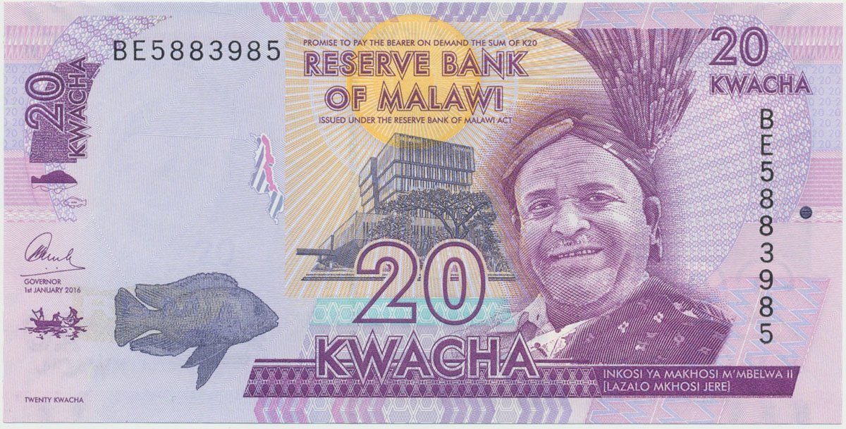 Malawi, 20 Kwacha 2014~2020, P.63