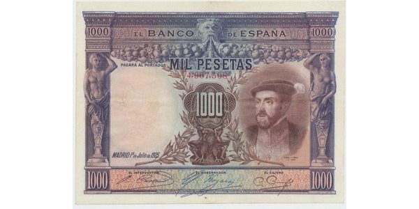Španělsko, 1000 Pesetas 1925, P.70a
