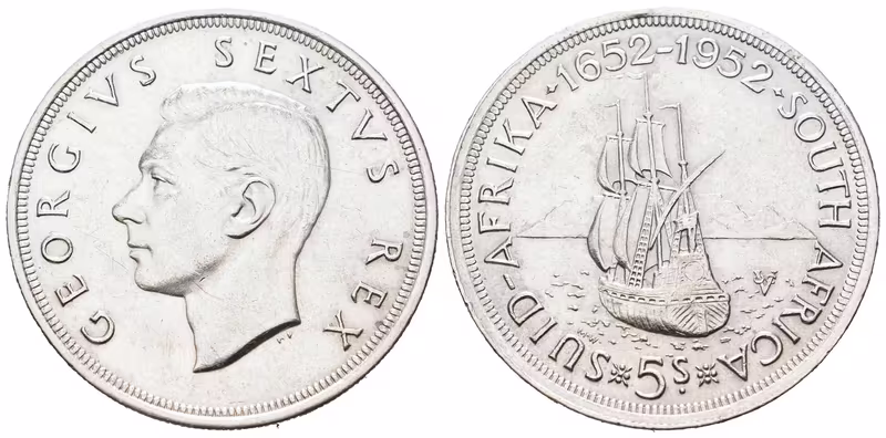 Britská jižní Afrika, 5 Shilling 1952 - Pamětní