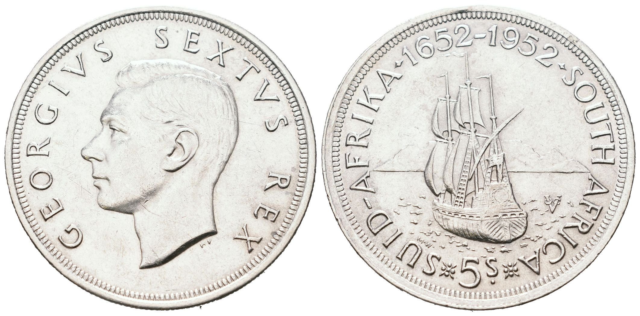 Britská jižní Afrika, 5 Shilling 1952 - Pamětní