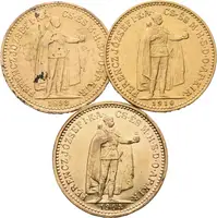 10 Koruna 1893 KB, 1904 KB, 1910 KB