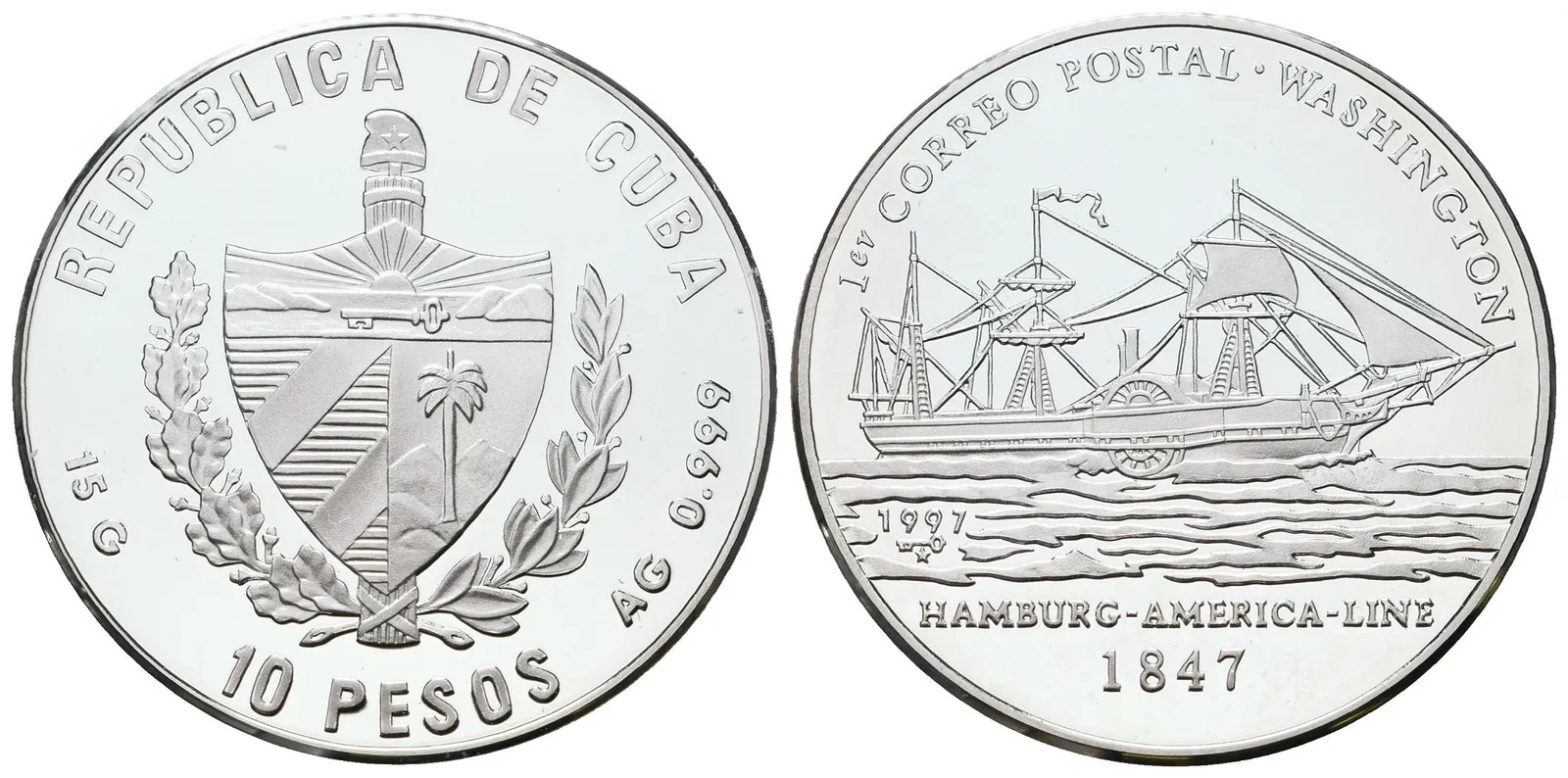 Kuba, 10 Pesos 1997 – Hamburk America Line