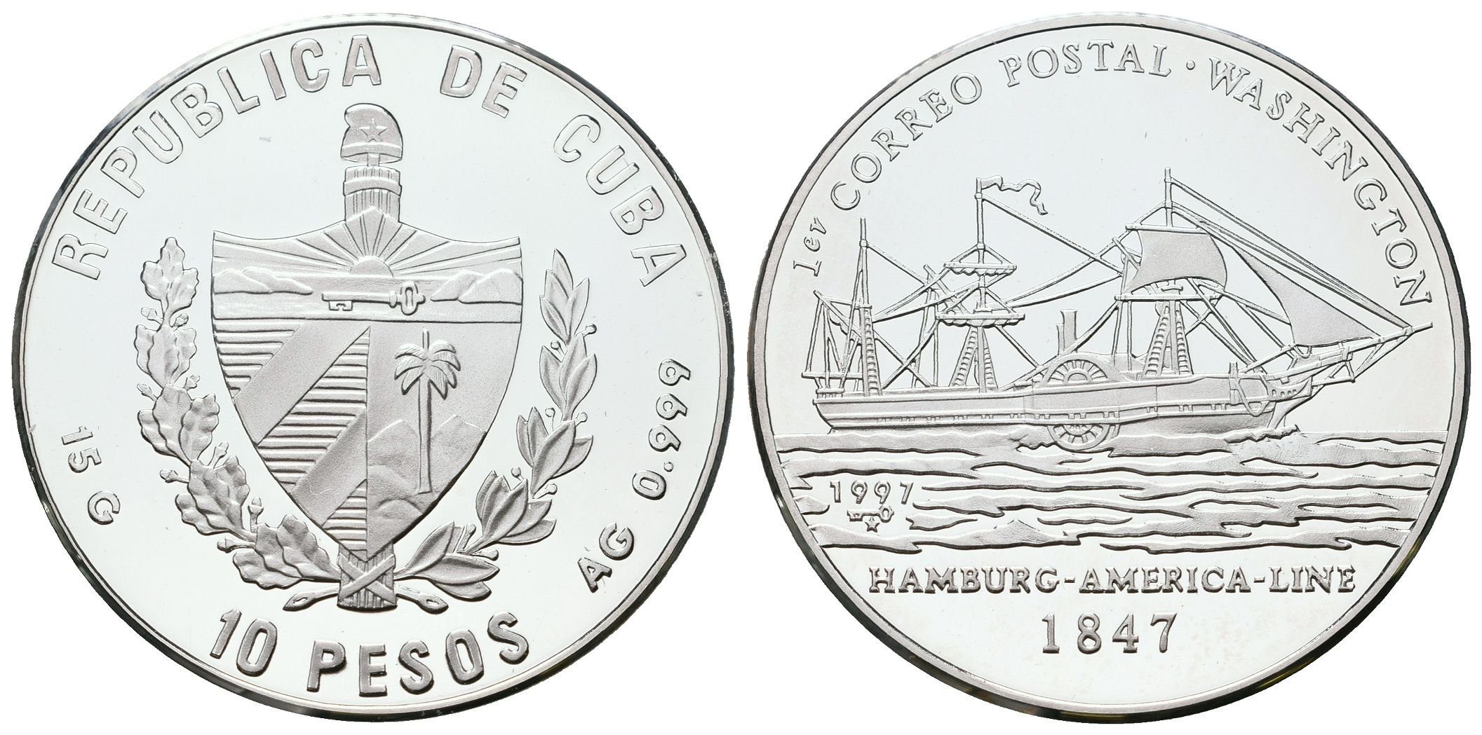 Kuba, 10 Pesos 1997 – Hamburk America Line