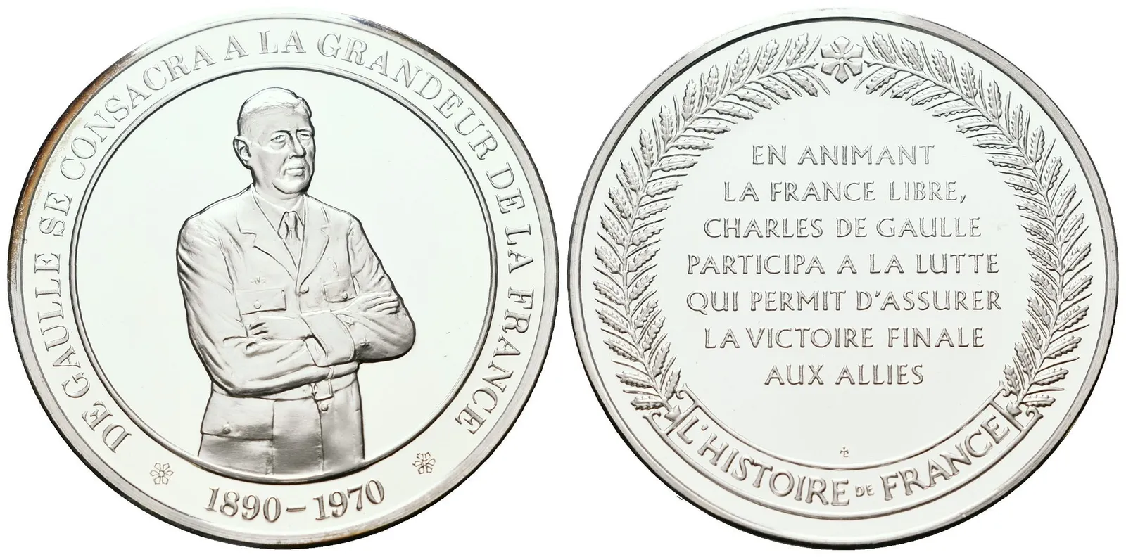 Francie - AR Medaile b.l. - De Gaulle