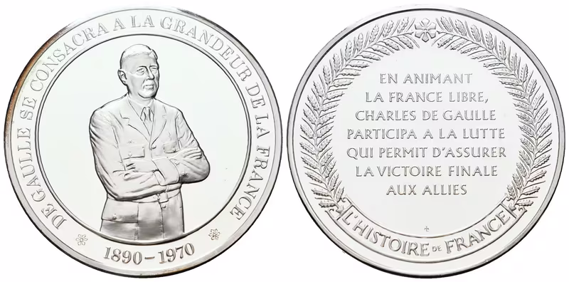 Francie - AR Medaile b.l. - De Gaulle