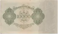 Německo, 10.000 Mark 1922, velký formát, zjednodušený obraz na Rv., Ro.68b - fotografie 2