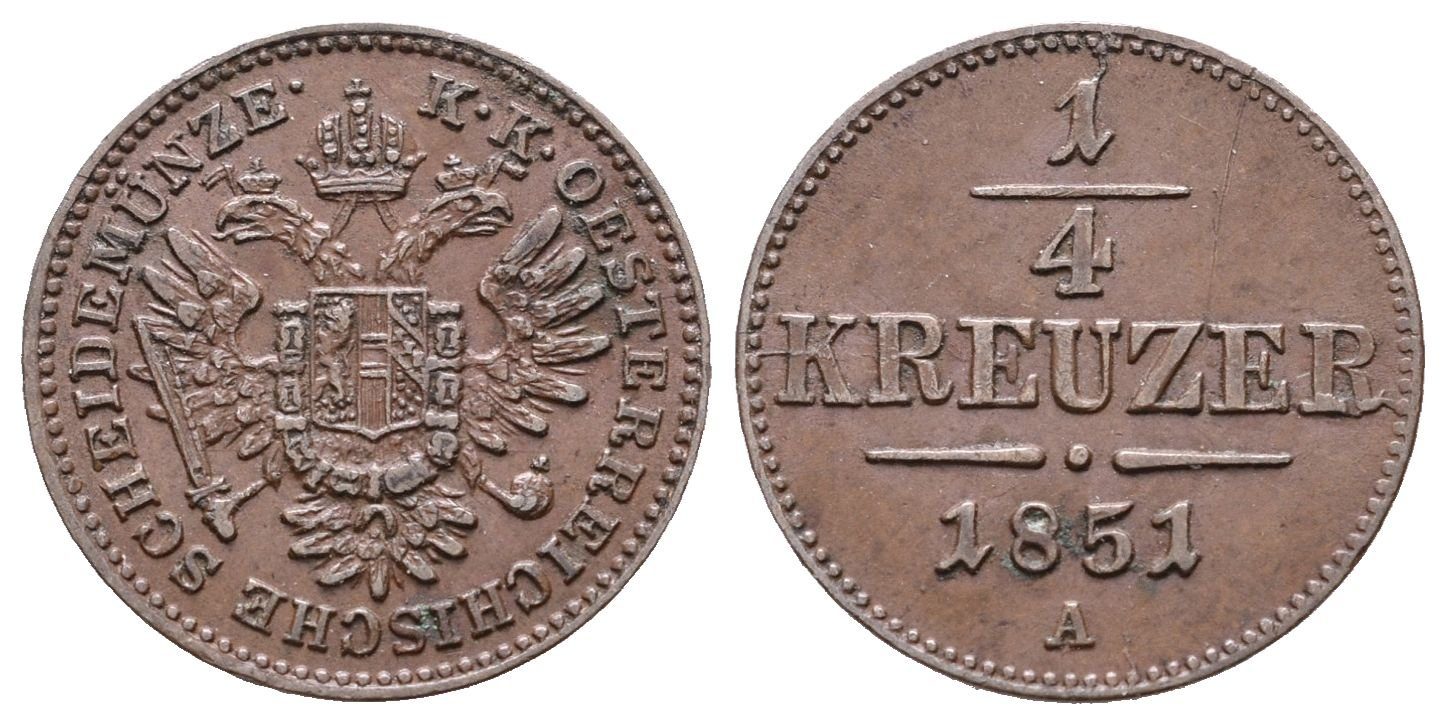 1/4 Krejcar 1851 A