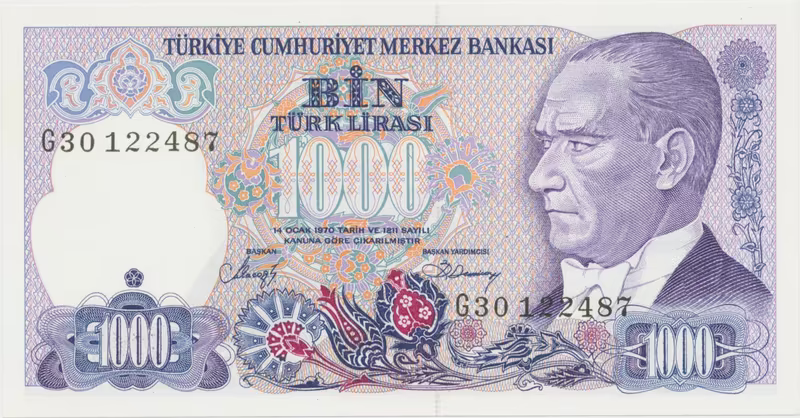 Turecko, 1000 Lira (1986), P.196