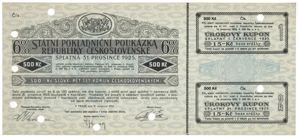 Státní pokladniční poukázky, 1919 - 1939 — 1