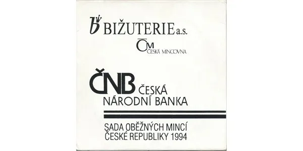 Ročníková sada mincí 1994, mincovna Hamburg, Winnipeg, Jablonec