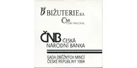 Ročníková sada mincí 1994, mincovna Hamburg, Winnipeg, Jablonec