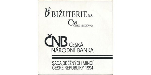 Ročníková sada mincí 1994, mincovna Hamburg, Winnipeg, Jablonec