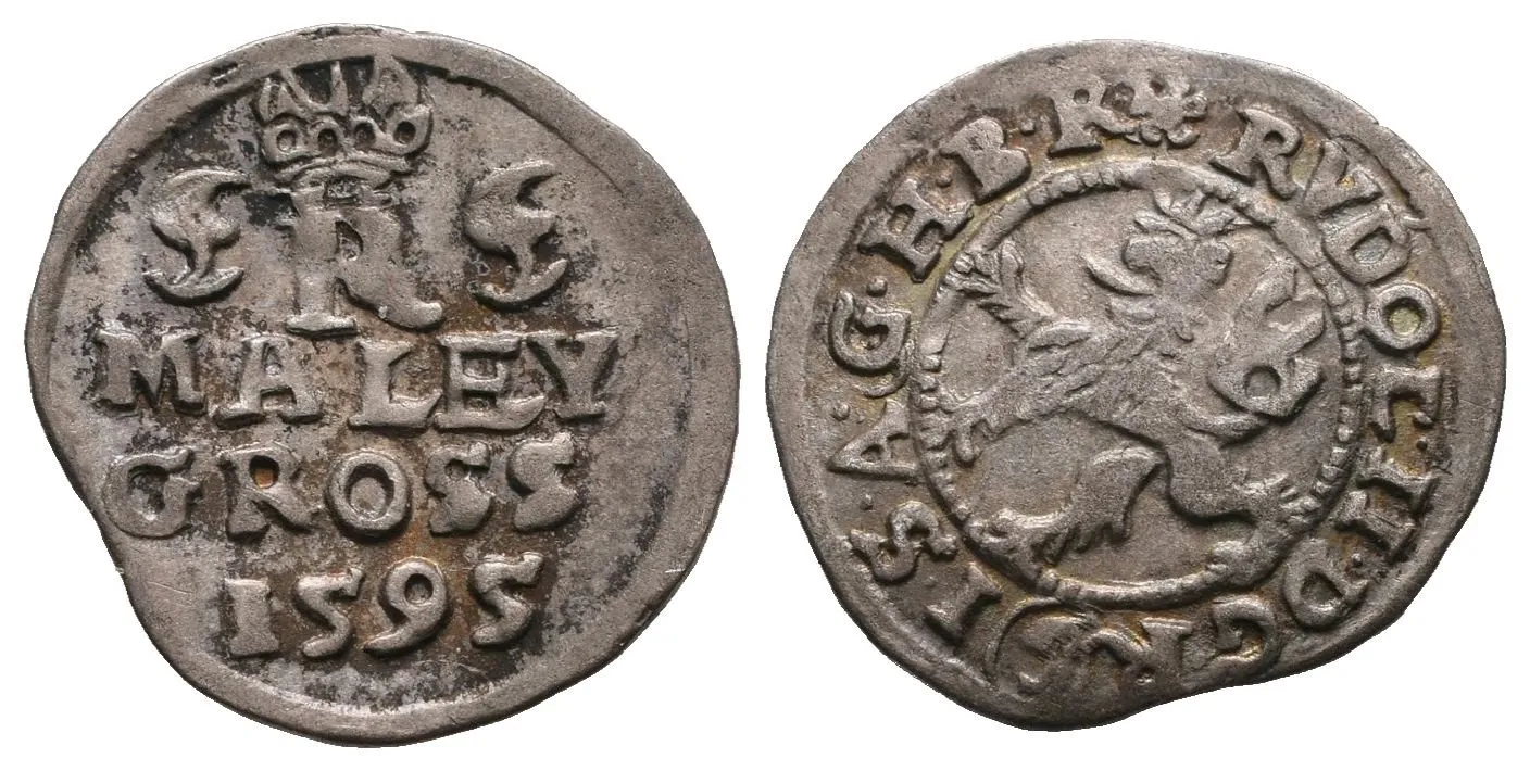 Rudolf II., Malý groš 1595, České Budějovice