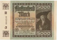 Německo, 5000 Mark 1922, Ro.80a