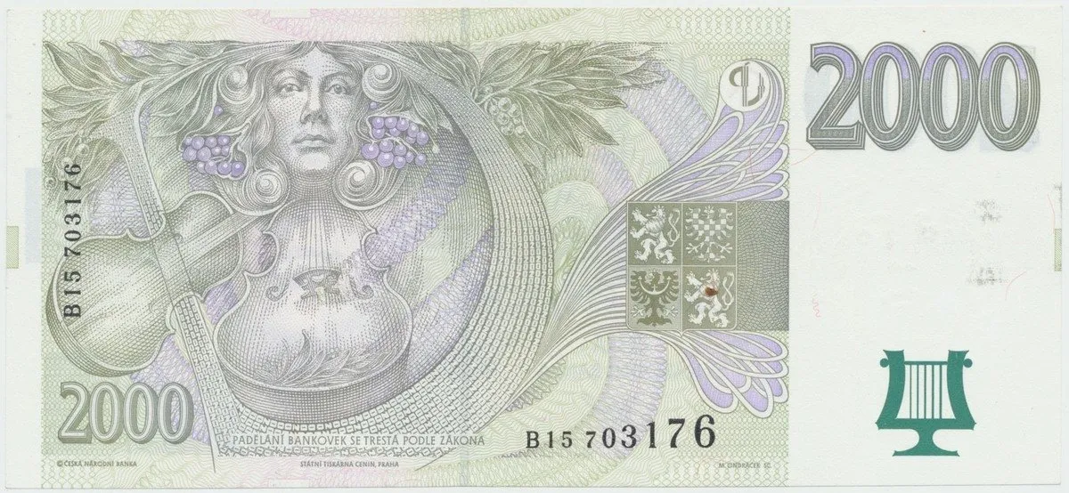 Česká republika, 2000 Koruna 1999, série B Hej.C25a