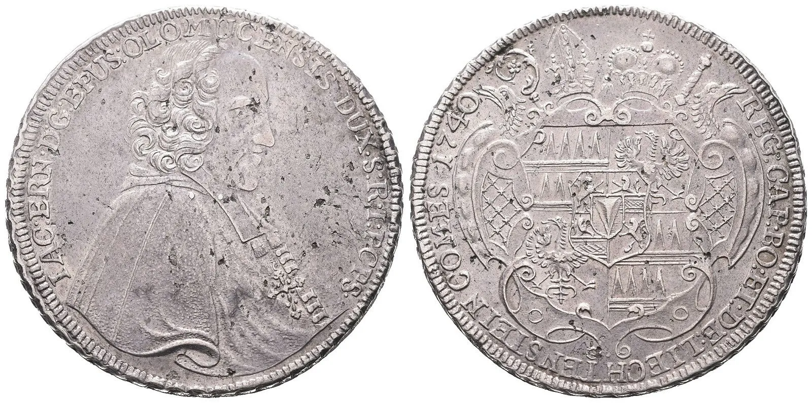 Olomouc - biskupství, Jakub Arnošt Liechtenstein, 1738 - 1745 — 1