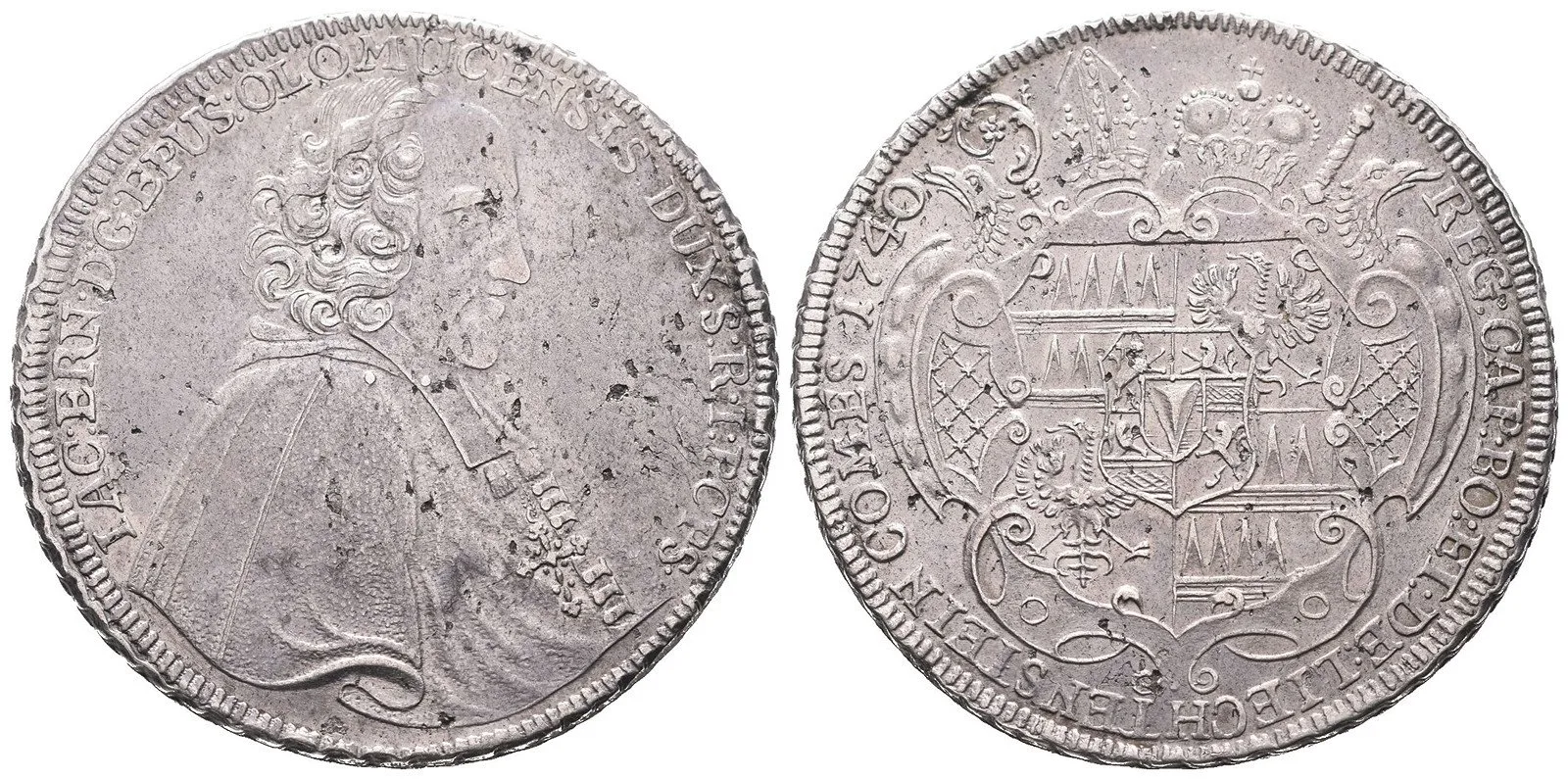 Olomouc - biskupství, Jakub Arnošt Liechtenstein, 1738 - 1745 — 1