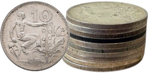 Soubor mincí 10 Koruna 1930 - 1932