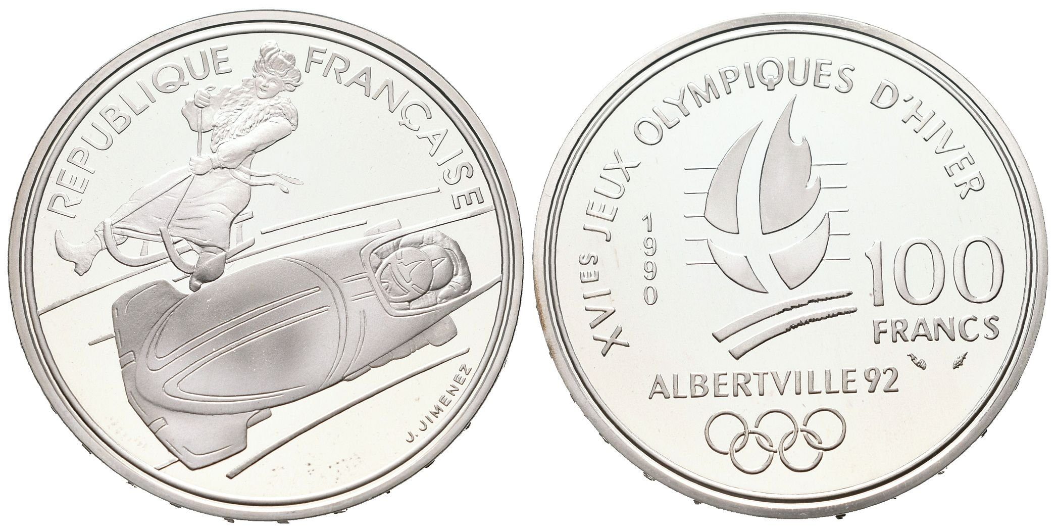 Francie, 100 Frank 1990 - Olympijské hry