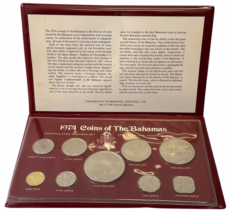 Bahamy, Sada mincí 1974 - Uncirculated Specimen Set